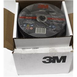CASE OF 50 - 3M SILVER CUTOFF WHEEL T1, 60 GRADE