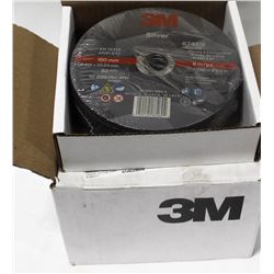 CASE OF 50 - 3M SILVER CUTOFF WHEEL T1, 60 GRADE