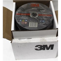 CASE OF 50 - 3M SILVER CUTOFF WHEEL T1, 60 GRADE