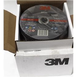 CASE OF 50 - 3M SILVER CUTOFF WHEEL T1, 60 GRADE