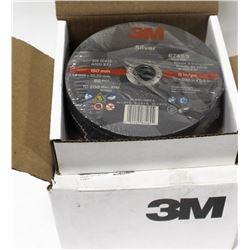 CASE OF 50 - 3M SILVER CUTOFF WHEEL T1, 60 GRADE