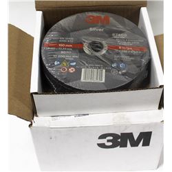 CASE OF 50 - 3M SILVER CUTOFF WHEEL T1, 60 GRADE