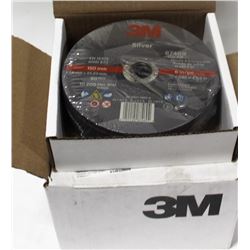 CASE OF 50 - 3M SILVER CUTOFF WHEEL T1, 60 GRADE