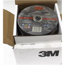 CASE OF 50 - 3M SILVER CUTOFF WHEEL T1, 60 GRADE
