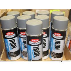 9 CANS OF KRYLON IRONGUARD LATEX ENAMEL