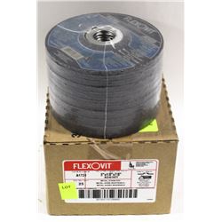 CASE OF 25 FLEXOVIT METAL STAINLESS CUTTING DISCS