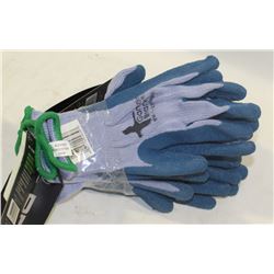 4 PAIRS OF LATEX COATED POLY/COTTON KNIT WORK