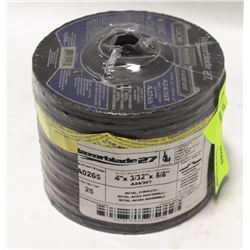 STACK OF 25- 4"X3/32"X5/8" DEPRESSED CENTER