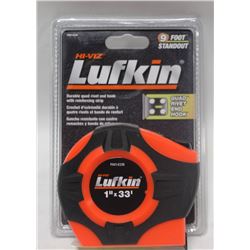 LUFKIN 1"X33' TAPE MEASURER, 9FT STAND OUT