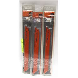 LOT OF 3 SANDFLEX BI-METAL RECIPROCATING SAW