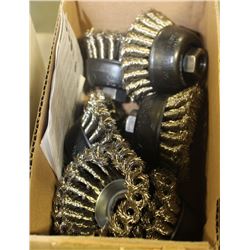LOT OF 6 STAINLESS WIRE WHEELS