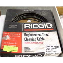 NEW RIDGID REPLACEMENT DRAIN CLEANING CABLE