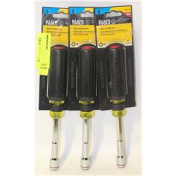 LOT OF 3 NEW 1/2" HEAVY DUTY NUT DRIVERS
