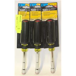 LOT OF 3 NEW 1/2" HEAVY DUTY NUT DRIVERS