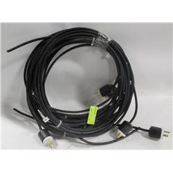 LOT OF 5 WIRE LENGTHS WITH PLUG, 15A, 125V