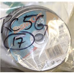 BAG OF 17 RIGHTCUT GRINDING DISCS, 5" X 7/8"