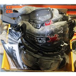 BOX OF 10 SAFETY GLASSES WITH HEADBAND STRAP