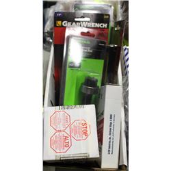BOX WITH GEAR WRENCH, SLUG BUSTERS, PROLINE