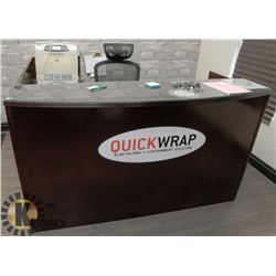 OFFICE LOT INCLUDING RECEPTION DESK WITH CONTENTS,