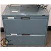 Image 1 : BLUE TWO DRAWER METAL FILING CABINET