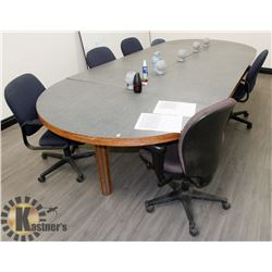 BOARDROOM TABLE WITH 6 CHAIRS