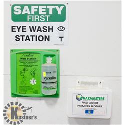 EYEWASH STATION AND FIRST AID KIT