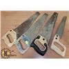 Image 1 : LOT OF 4 HAND SAWS