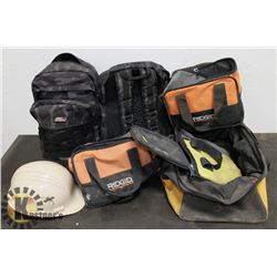 BUNDLE OF EMPTY TOOL BAGS
