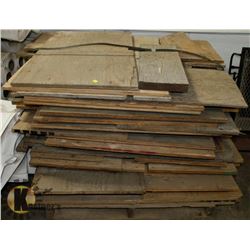 PALLET OF ASSORTED SIZED LUMBER AND PLYWOOD