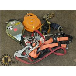 LARGE LOT OF FALL ARREST EQUIPMENT