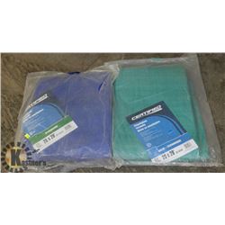 LOT WITH TWO 20' X 28' POLYETHYLENE TARPAULINS