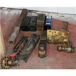 BUNDLE OF TOWING HITCHES, AND ADAPTORS