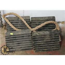LOT OF TWO WHEEL CHOCKS
