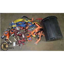 GARBAGE CAN FULL OF FALL ARREST EQUIPMENT