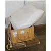Image 1 : PALLET WITH WOOD BOX, TARP,