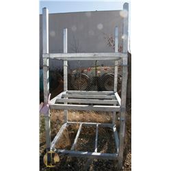 STACK OF METAL RACKING