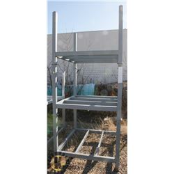 STACK OF METAL RACKING