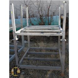 STACK OF METAL RACKING