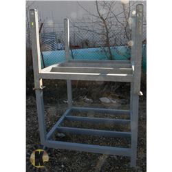 STACK OF METAL RACKING