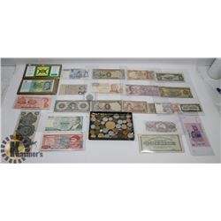 LOT OF ASSORTED WORLD CURRENCY