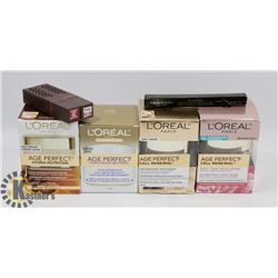 BAG OF ASSORTED LOREAL MOISTURIZER AND MORE.