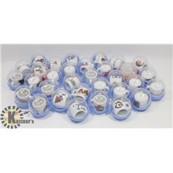 BOX OF NHL MINI MUGS INCL OILERS, FLAMES,