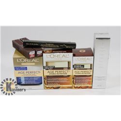 BAG OF ASSORTED LOREAL MOISTURIZER AND MORE.