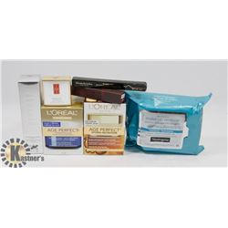 BAG OF ASSORTED LOREAL MOISTURIZER AND MORE.