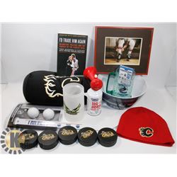 LARGE BOX W/VARIETY OF HOCKEY