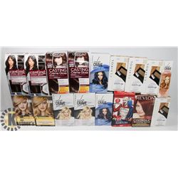 LOT OF 17 VARIOUS NEW HAIR DYES