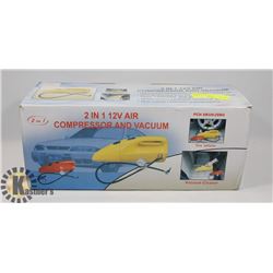NEW 2- IN- 1, 12V AIR COMPRESSOR