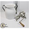 Image 1 : ONE STEEL GRINDER "THE HOME" AND WHITE JUG
