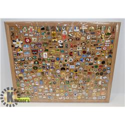 LARGE DISPLAY OF COLLECTORS PINS