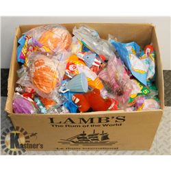 BOX OF MCDONALDS KIDS TOYS AND MORE
